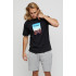 Men's basic black T-shirt with YAPPI print