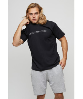 Men's basic black T-shirt with YAPPI print