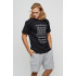 Men's basic black T-shirt with YAPPI print