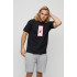 Men's basic black T-shirt with YAPPI print