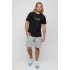 Men's basic black T-shirt with YAPPI print