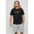 Men's basic black T-shirt with YAPPI print