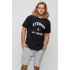 Men's basic black T-shirt with YAPPI print