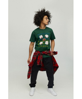 Футболка мужская зеленая с принтом YAPPI