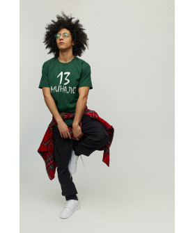 Men's green T-shirt with YAPPI print