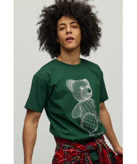 Men's green T-shirt with YAPPI print