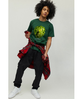 Футболка мужская зеленая с принтом YAPPI