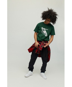 Футболка чоловіча зелена з принтом YAPPI