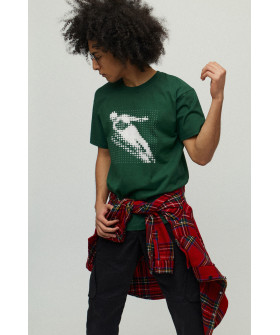 Men's green T-shirt with YAPPI print