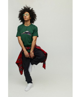 Футболка мужская зеленая с принтом YAPPI