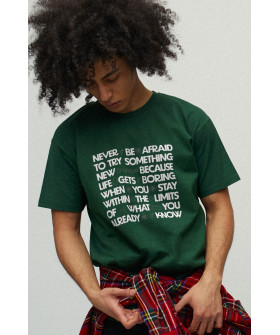 Men's green T-shirt with YAPPI print