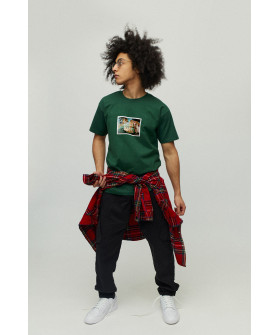 Men's green T-shirt with YAPPI print