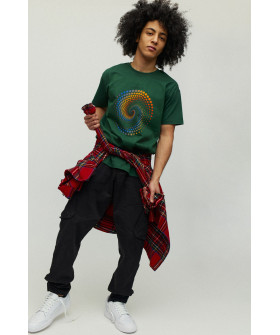 Men's green T-shirt with YAPPI print