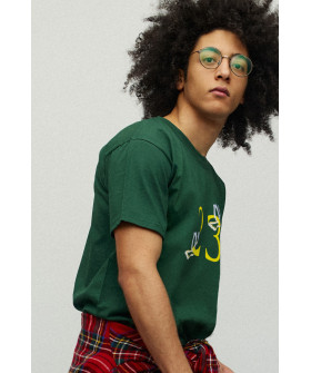 Men's green T-shirt with YAPPI print