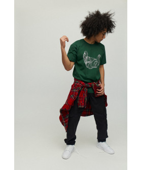 Men's green T-shirt with YAPPI print