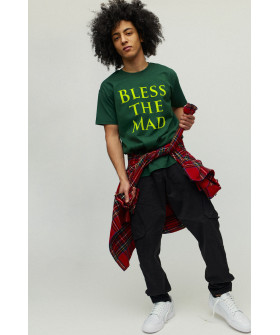 Men's green T-shirt with YAPPI print