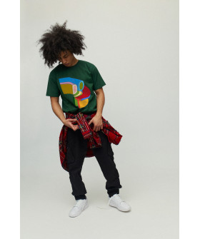 Футболка мужская зеленая с принтом YAPPI