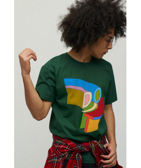 Men's green T-shirt with YAPPI print