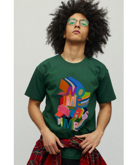 Men's green T-shirt with YAPPI print