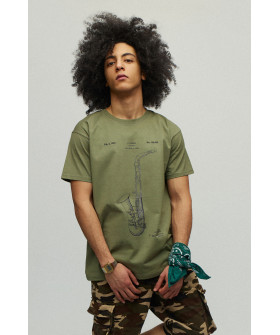 Men's military T-shirt with YAPPI print