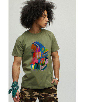 Men's military T-shirt with YAPPI print