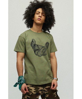 Men's military T-shirt with YAPPI print