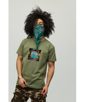 Men's military T-shirt with YAPPI print