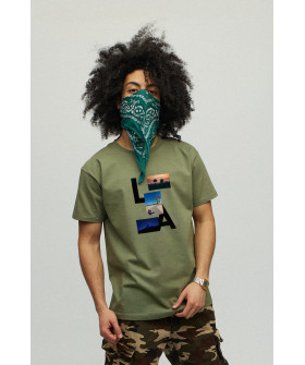 Men's military T-shirt with YAPPI print