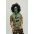 Men's military T-shirt with YAPPI print