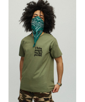 Men's military T-shirt with YAPPI print