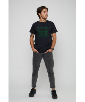 Футболка YAPPI чоловіча чорна "Куб"