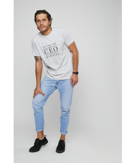 Футболка YAPPI чоловіча сіра "CEO"