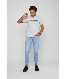 Футболка YAPPI чоловіча сіра "Без звичайних людей не буває великих"