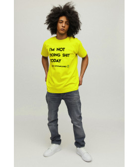 Футболка YAPPI чоловіча жовта "I`m not doing shit today"