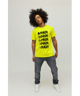 Футболка YAPPI чоловіча жовта "Again - Gain"