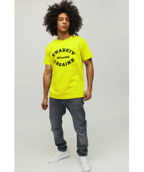 Футболка YAPPI чоловіча жовта патріотична "Kharkiv - Незламний"