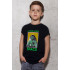 YAPPI children's black T-shirt "Cosmonaut cat"