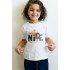 T-shirt YAPPI children's white "Nice to meet you"