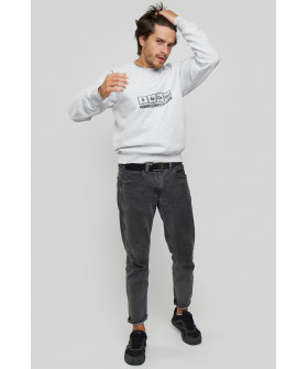 Світшот YAPPI чоловічий  сірий "Sarcasm - primary elements of humor"