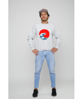 Світшот YAPPI чоловічий  сірий  "Wave"