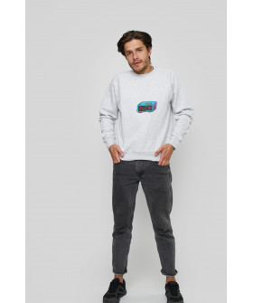 Свитшот YAPPI мужской серый "Fuck o`clock"