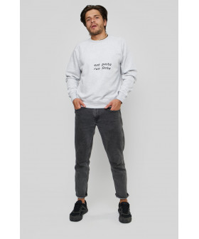 Свитшот YAPPI мужской серый "Eat pasta run fasta"