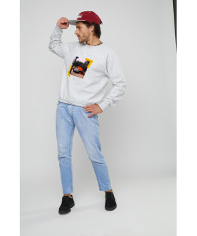 Свитшот YAPPI мужской серый "Hot lambo"