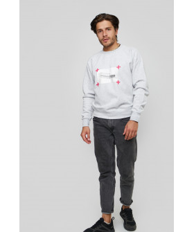 Свитшот YAPPI мужской серый "spicy ice cream"