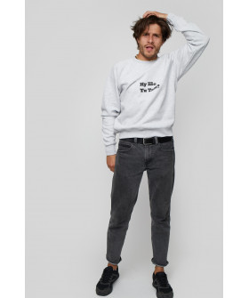 Свитшот YAPPI мужской серый "Ну шо ты там?"