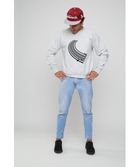 Свитшот YAPPI мужской серый "Turn track"