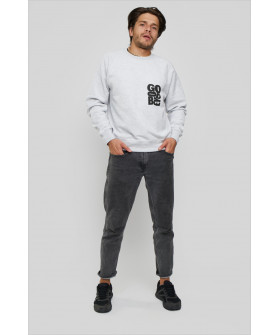 Свитшот YAPPI мужской серый "Goodbye"