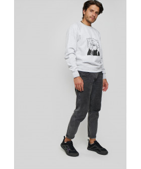 Свитшот YAPPI мужской серый "Anime"