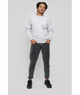 Свитшот YAPPI мужской серый "Любовь"