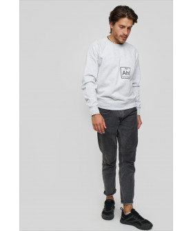 Свитшот YAPPI мужской серый "Ah! Элемент неожиданности"